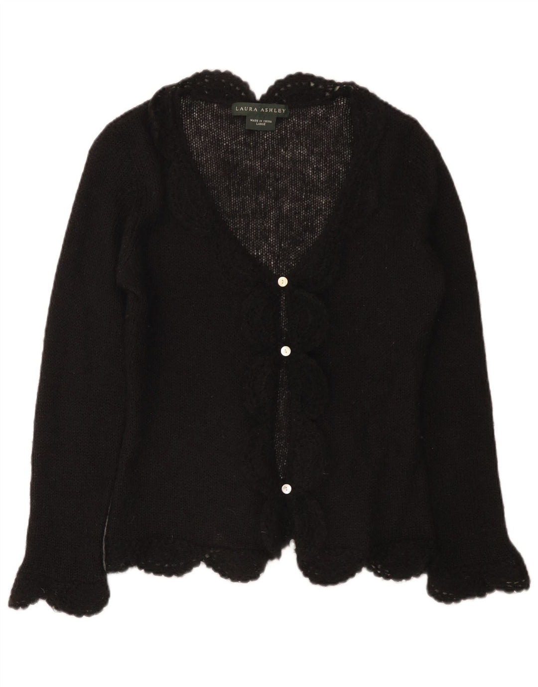 Pulover cardigan pentru femei Laura Ashley UK 14 mare negru