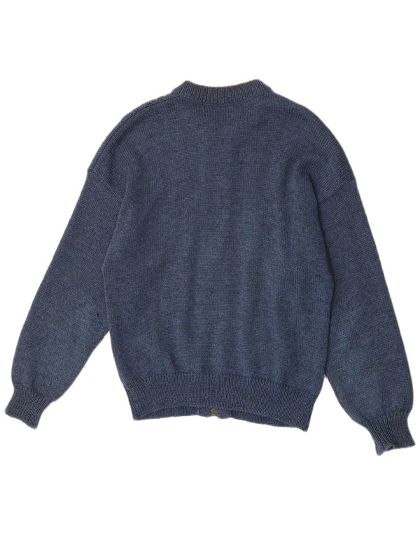 Pulover Cardigan Vintage pentru Damă UK 16 Mare Bleumarin
