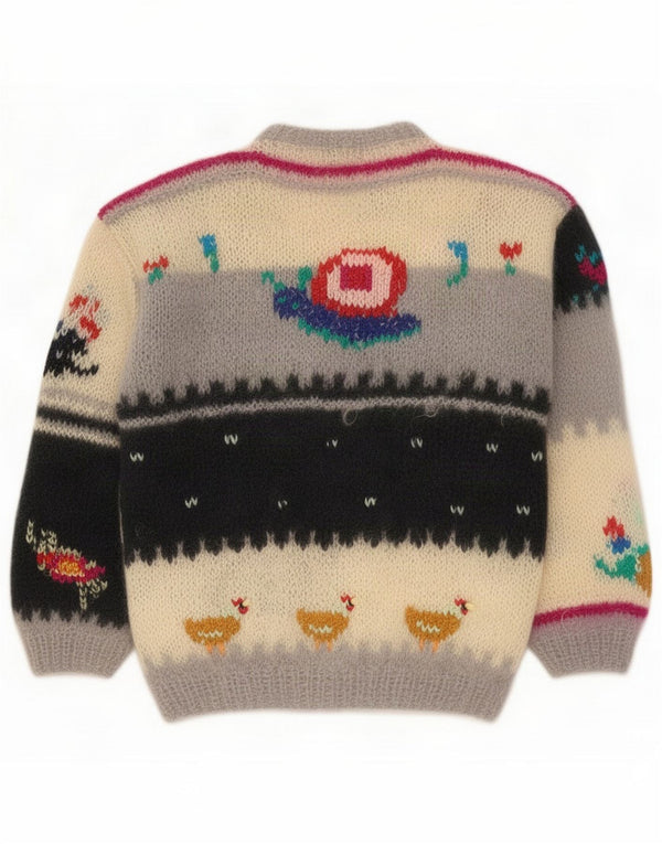 Vintage Womens Cardigan Pulover UK 12 Medium Multicolor Noutate