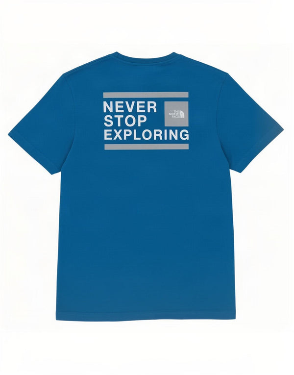 Tricou grafic pentru bărbați The North Face Top Small Blue Bumbac