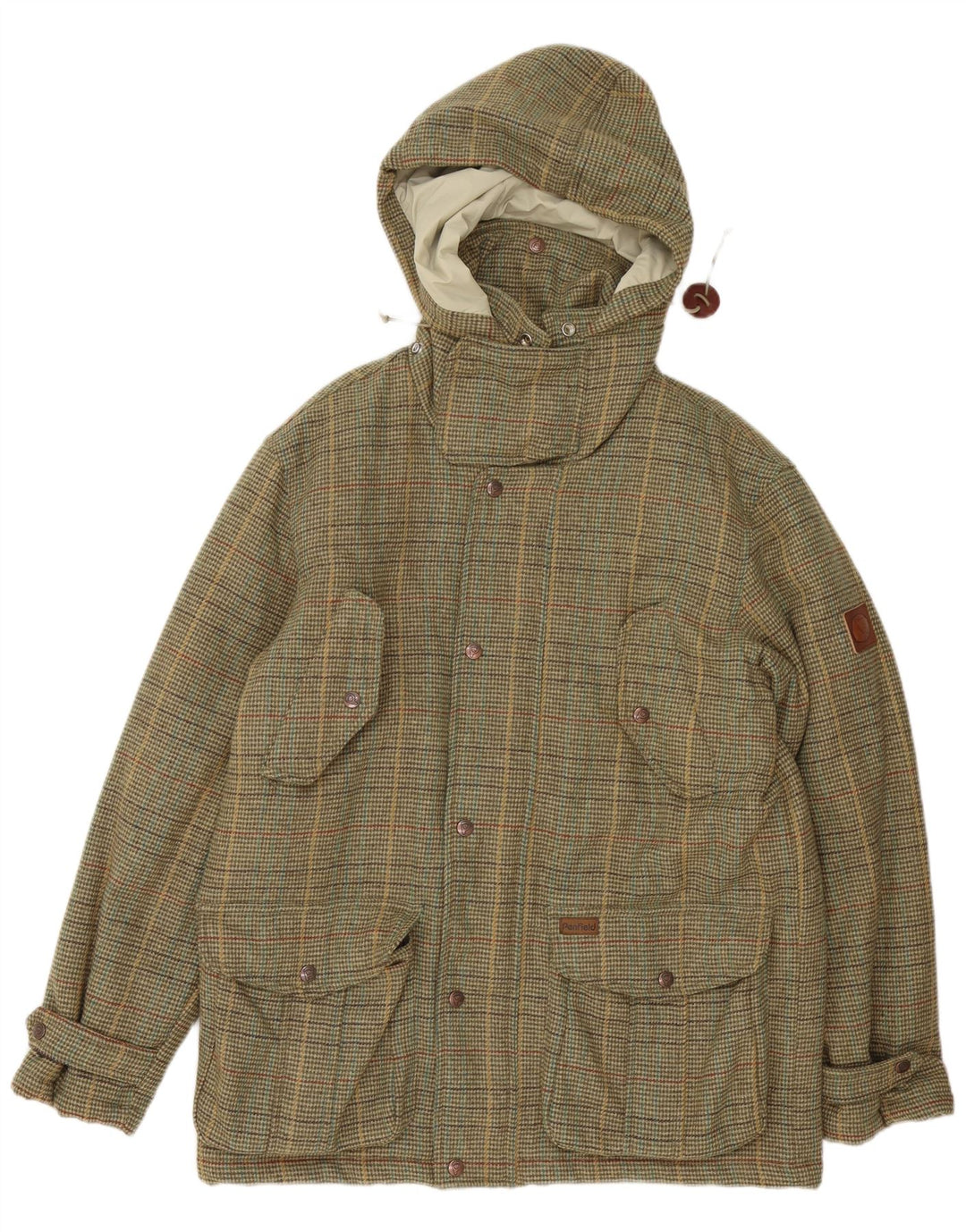 Jachetă căptușită cu glugă pentru bărbați Penfield UK 38 Medium Khaki Houndstooth