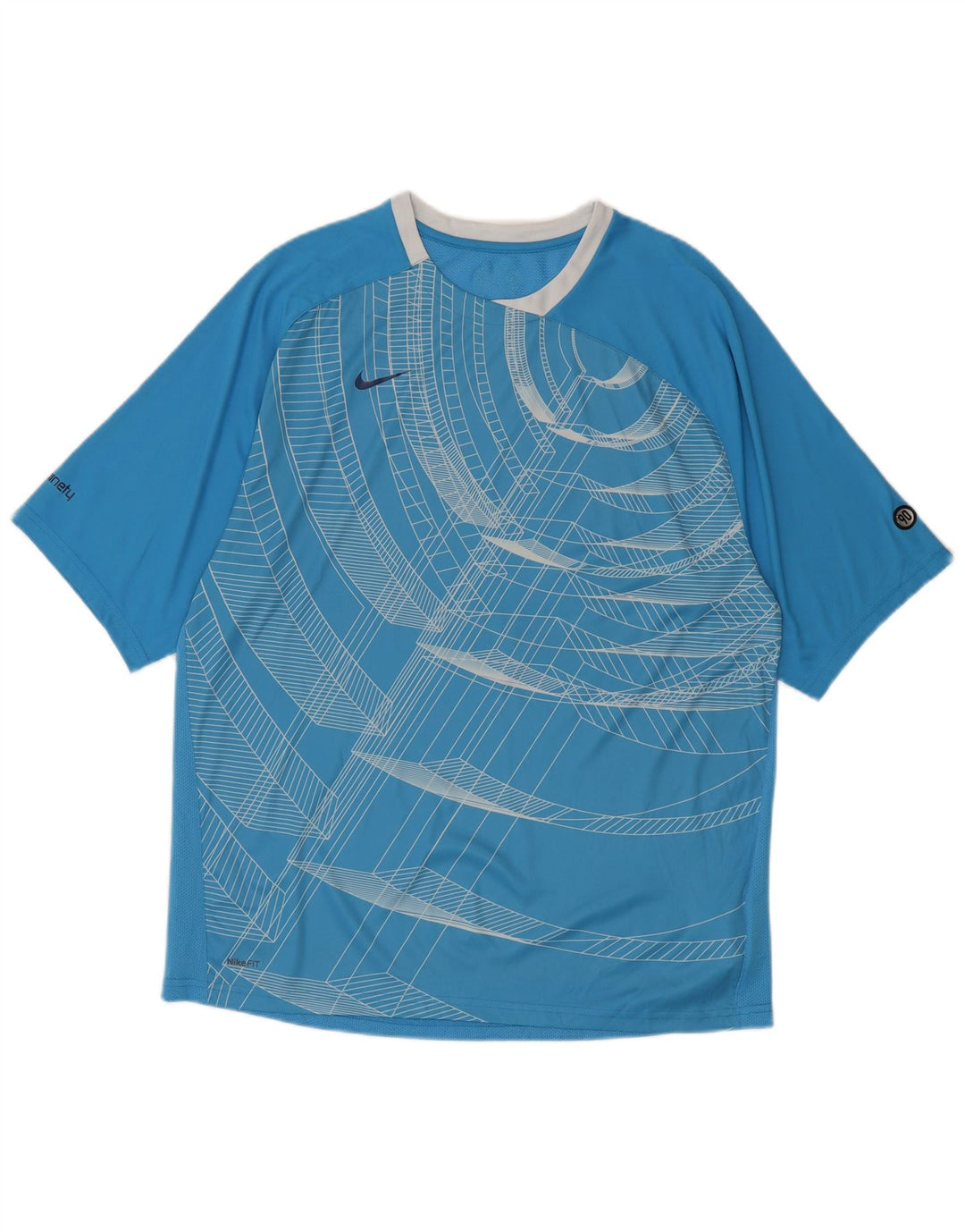 Tricou pentru bărbați Nike Top Marea Britanie 42/44 Poliester geometric mare albastru