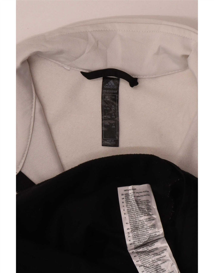 Jachetă de top pentru trening anti-vânt pentru băieți Adidas 14-15 ani, negru, color block