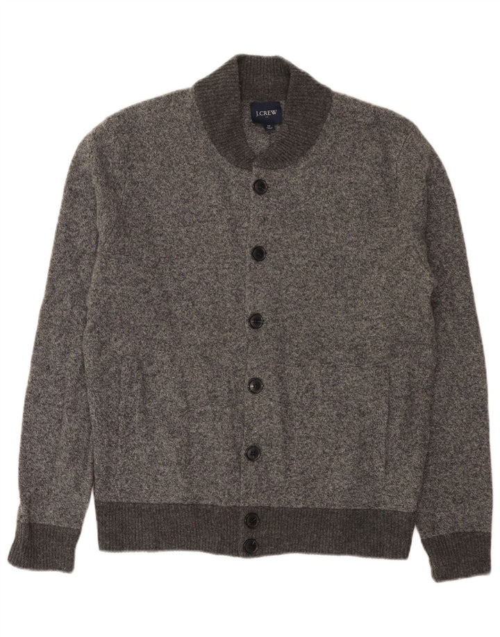 Pulover cardigan pentru bărbați J. Crew, lână de miel, gri mediu