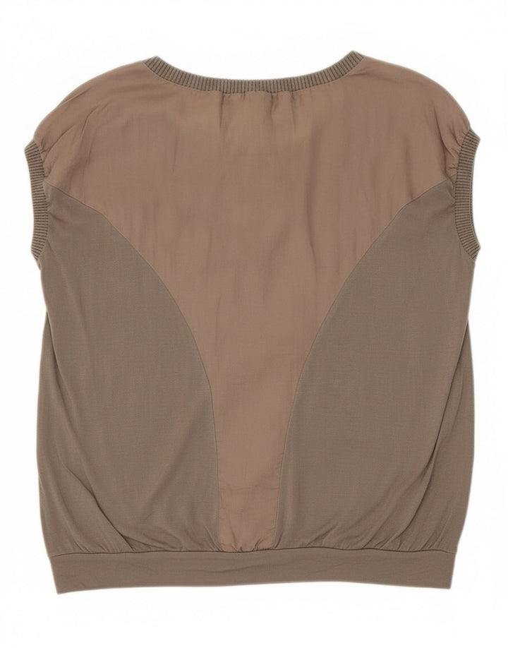 Trussardi Jeans Tricou pentru femei Top UK 10 Small Gri Colorblock