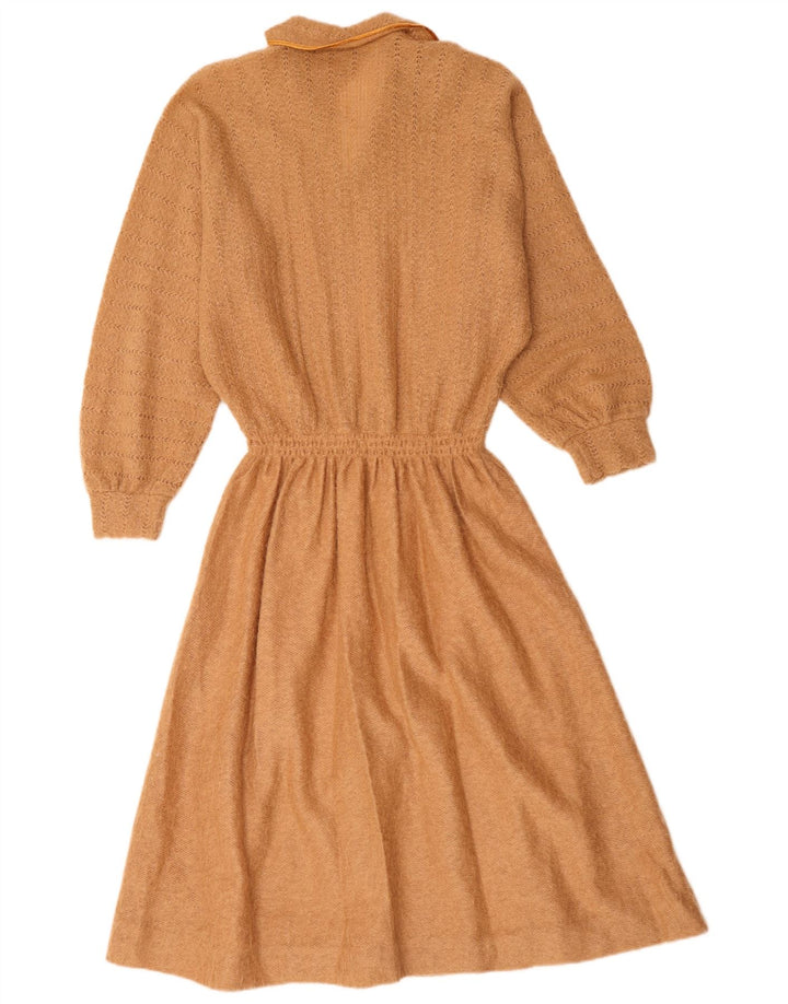 Rochie vintage cu maneci lungi pentru femei IT 44 Maro Mediu