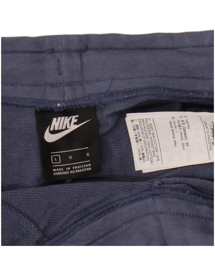 Pantaloni scurti sport NIKE pentru femei UK 16 mari, albastru, bumbac