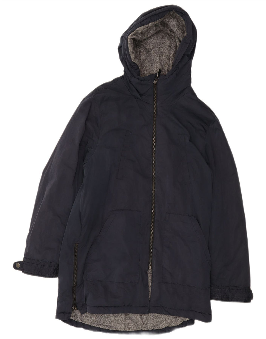 Jachetă parka cu glugă ZARA pentru băieți, 11-12 ani, nailon bleumarin