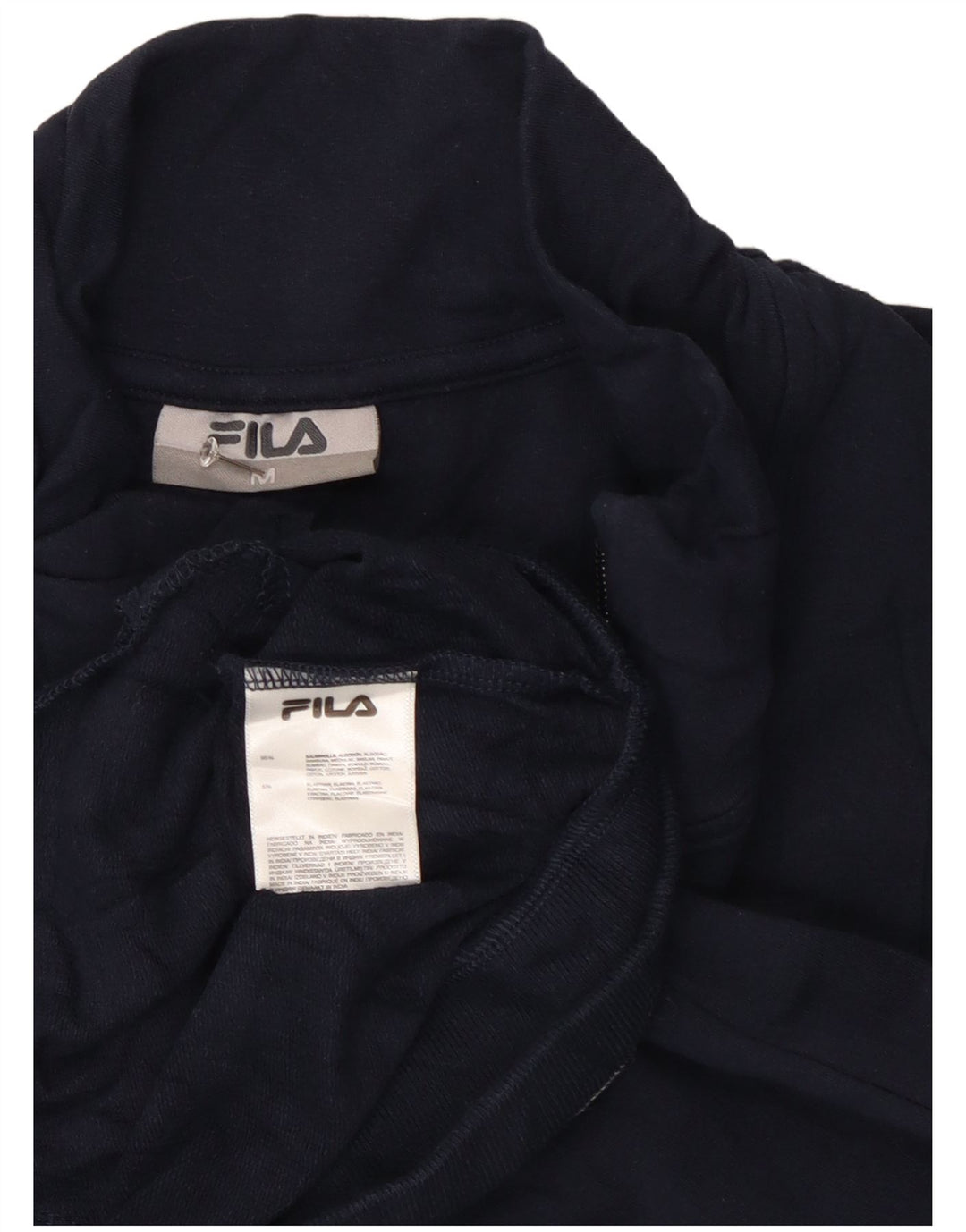 Jachetă pentru trening Fila pentru bărbați, bumbac color bloc, albastru bleumarin mediu