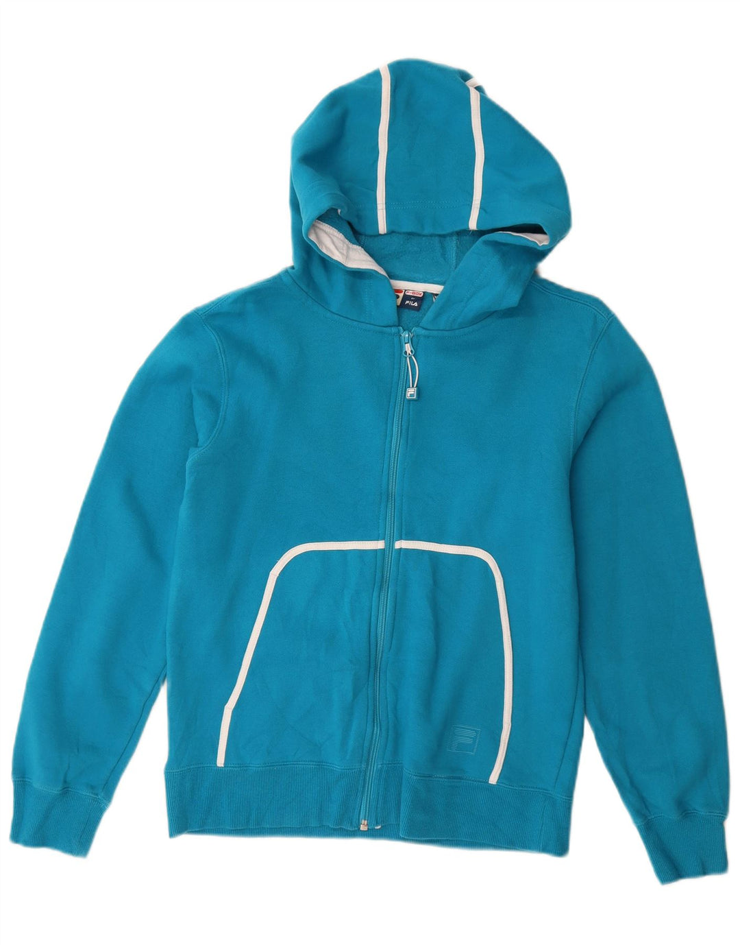 Pulover Fila pentru femei, cu fermoar, UK 14, albastru mediu