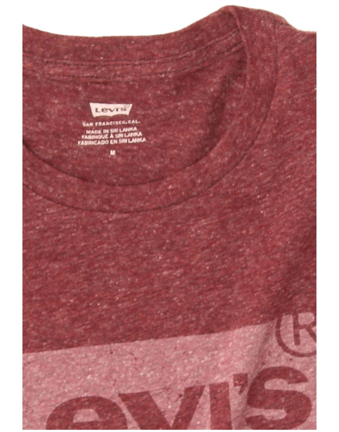 Tricou grafic pentru bărbați Levi's Top Medium Burgundy Flecked