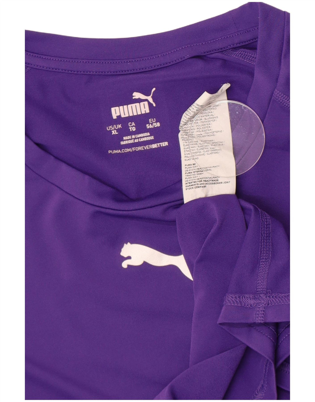 Top pentru femei Puma cu mânecă lungă UK 18 XL violet poliester