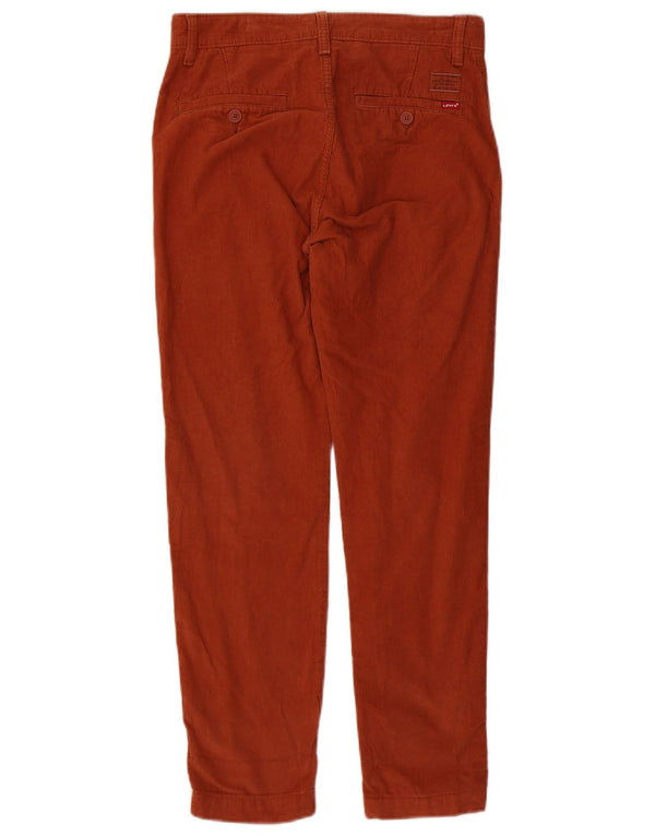 Pantaloni standard conici din catifea pentru bărbați Levi's L28 L27 bumbac portocaliu