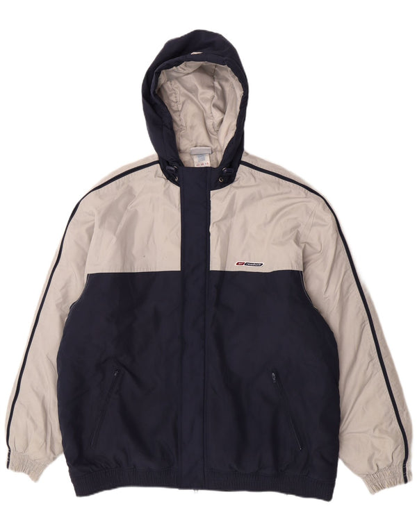 Jachetă bomber cu glugă pentru bărbați Reebok UK 38 Medium Bleumarin Colorblock