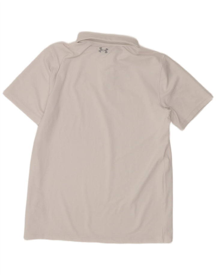 Tricou polo Under Armour pentru baieti 13-14 ani XL poliester alb