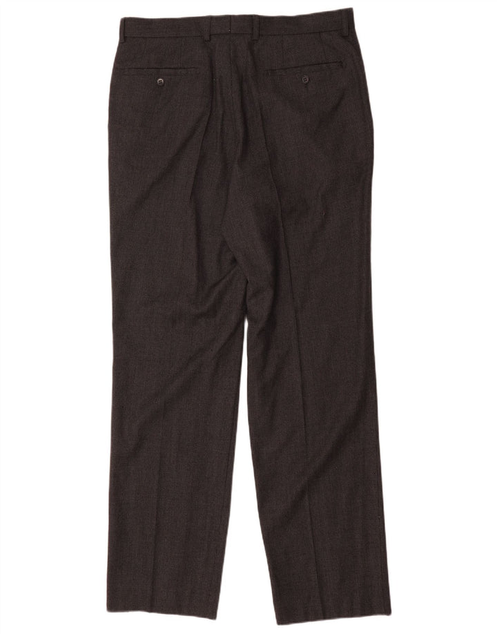 Marks & Spencer Pantaloni drepți pentru bărbați L34 L32 Lână gri