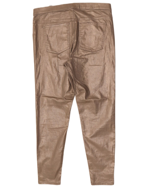 Marks & Spencer Womens Jegging Casual Trousers UK 16 Large W34 L28 Gold