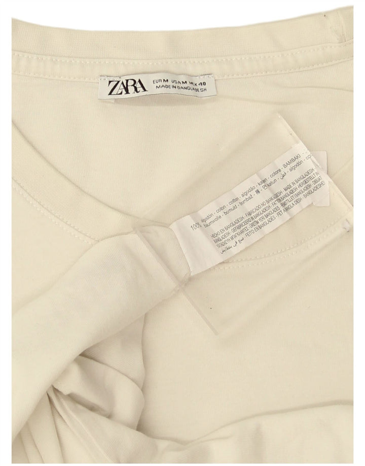 Tricou pentru bărbați Zara Top Medium Alb Bumbac