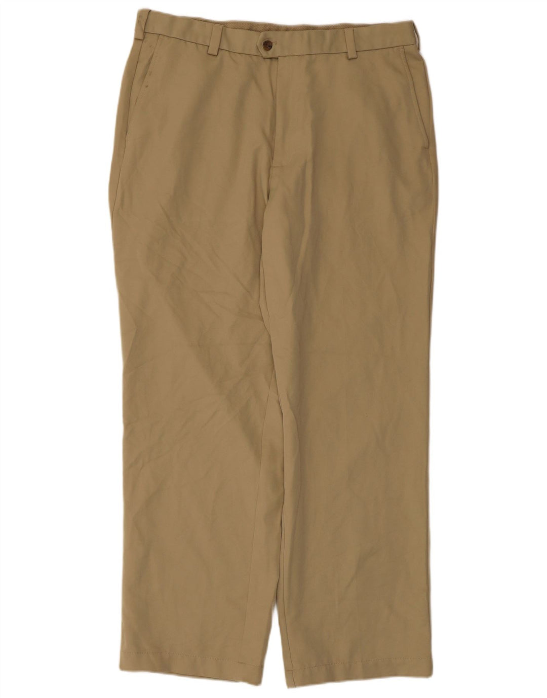 Pantaloni de costum de golf drept bărbați Izod W36 L32 poliester bej