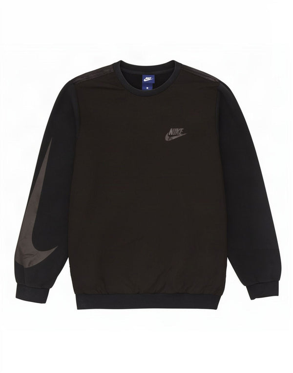 Nike Mens Graphic Sweatshirt Jumper Large Black Cotton