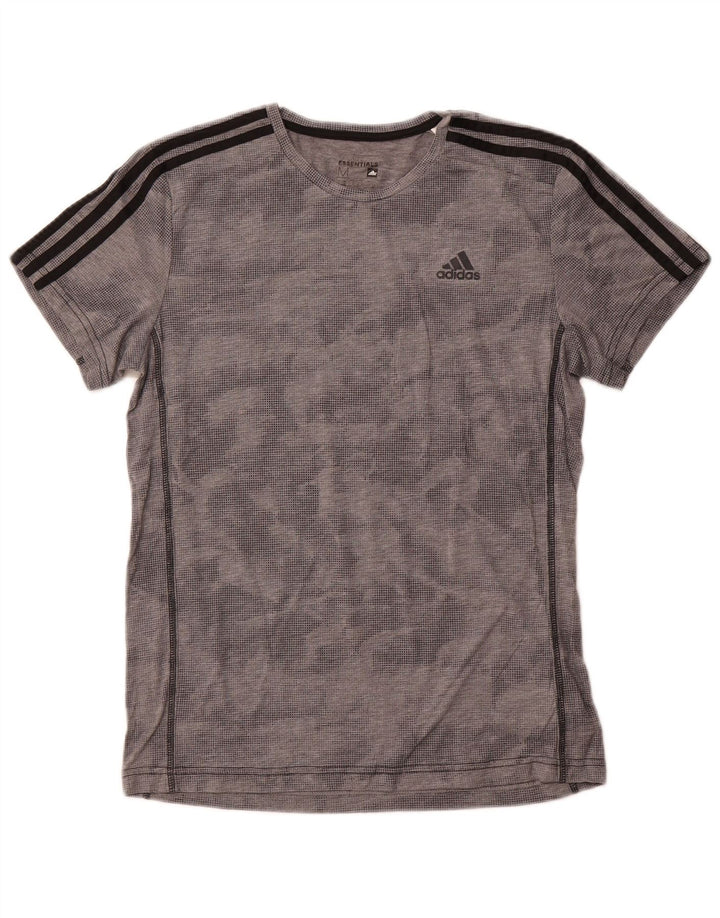 Tricou pentru bărbați ADIDAS Climalite Top Medium Gri Poliester cu pete