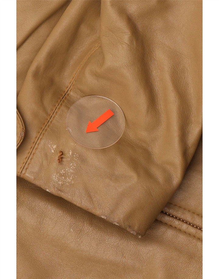 Vintage Jachetă de piele pentru femei IT 42 Medium Beige