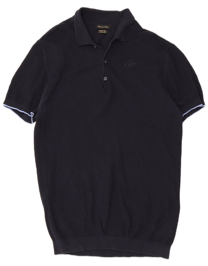 Cămașă polo Massimo Dutti pentru bărbați, mare, albastru bleumarin, bumbac