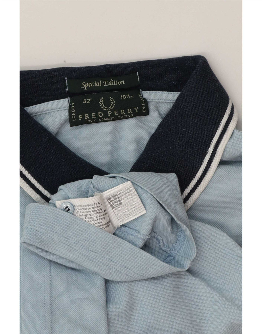 Tricou polo pentru bărbați de rugby Fred Perry, bumbac cu dungi albastre medii