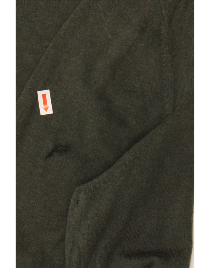 MASSIMO DUTTI Pulover pentru bărbați cu gât crew pulover mare bumbac kaki