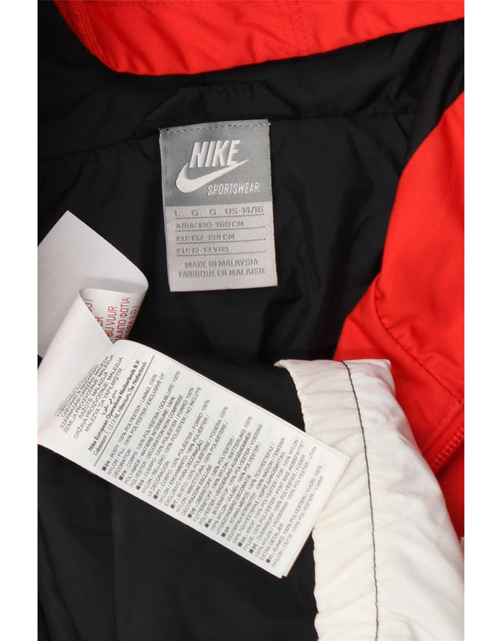 Jachetă de ploaie cu glugă Nike pentru băieți 12-13 ani, mare, multicoloră