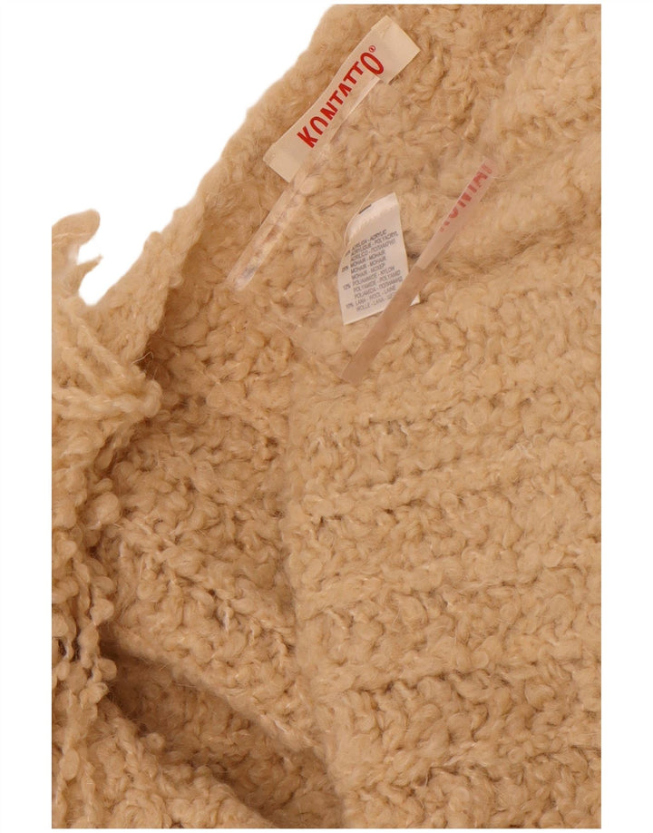 Pulover cardigan deschis pentru femei Kontatto UK 16 mare bej acrilic
