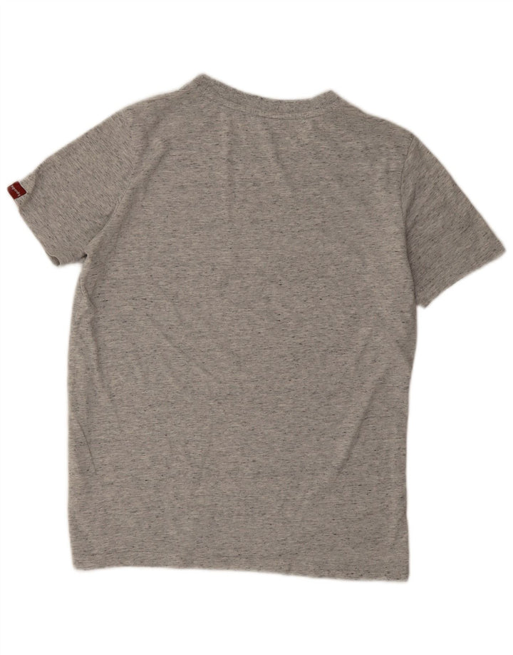 Tricou grafic supradimensionat Superdry pentru femei Top UK 10 Small Grey Flecked