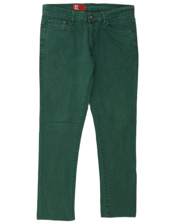 Blugi slim pentru bărbați Zara EU 46 XL W36 L30 bumbac verde