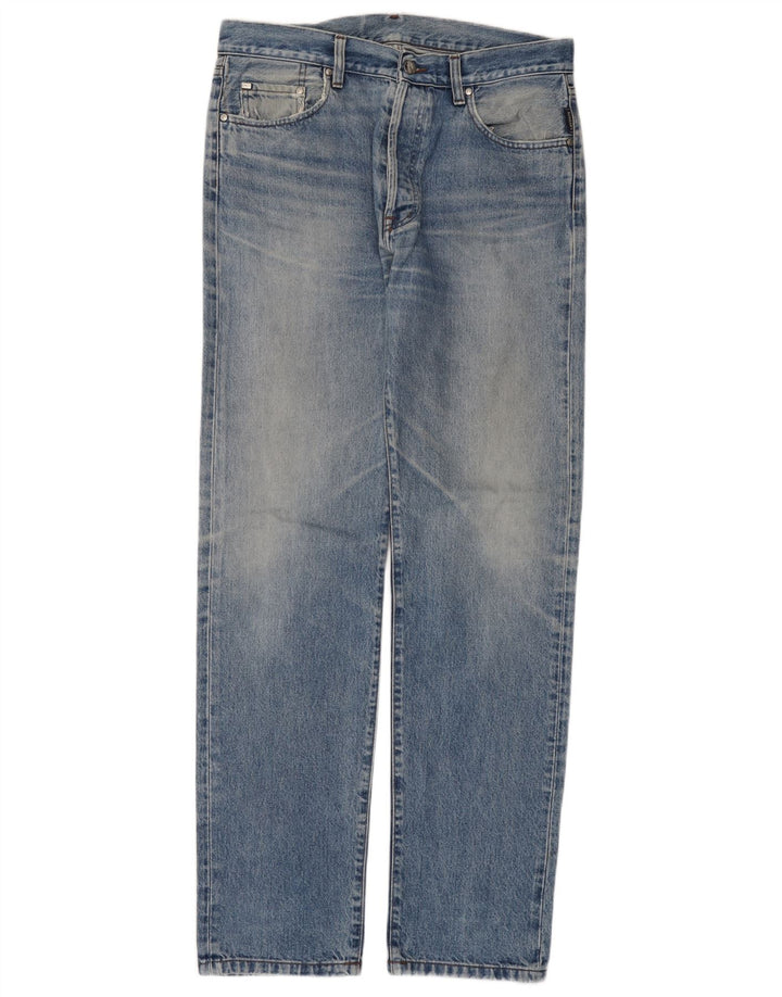 Blugi drepți pentru bărbați LACOSTE W34 L34 albastru