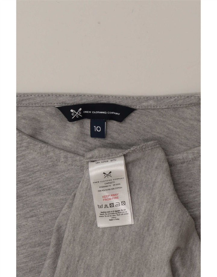 Crew Clothing Femei Top mânecă 3/4 UK 10 Small Gri Poliester