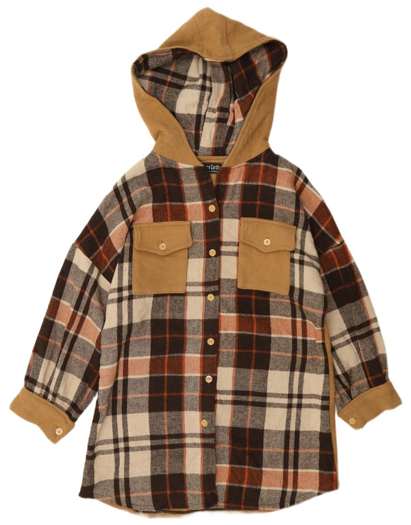 Cămașă pentru femei Pierre Cardin Cămașă de flanel UK 14 Medium Brown Gingham