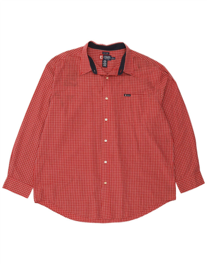 Cămașă pentru bărbați Chaps 2XL, bumbac cu carouri roșii