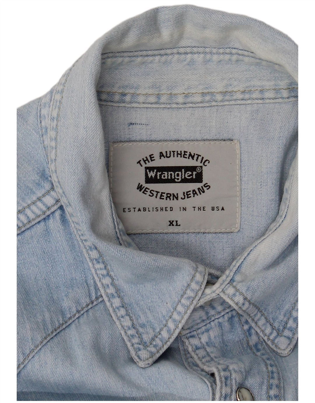 Cămașă din blugi pentru bărbați Wrangler, bumbac albastru XL
