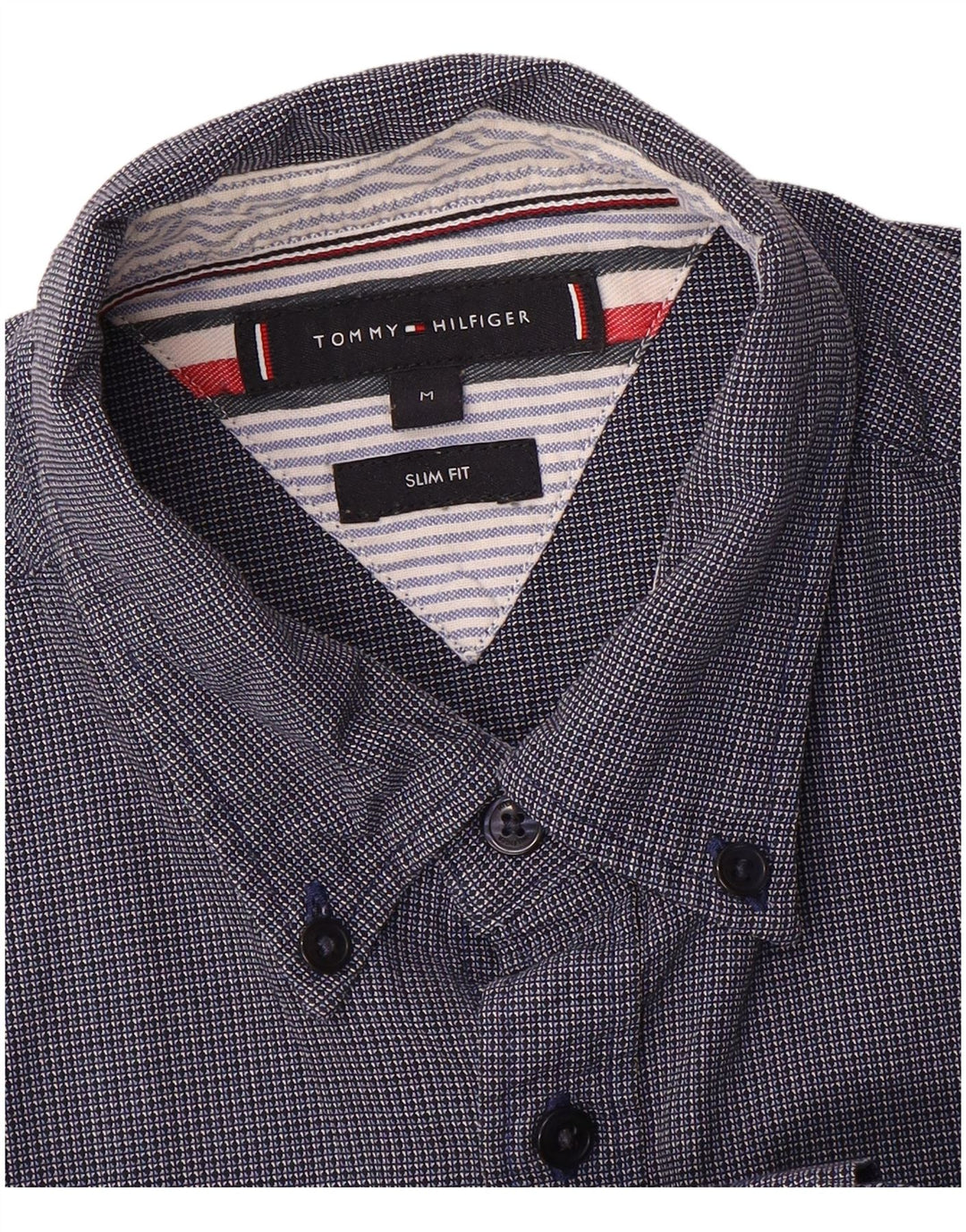 Cămașă pentru bărbați Tommy Hilfiger Slim Fit, carouri medii bleumarin