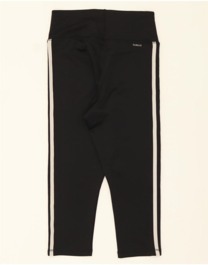 ADIDAS Womens Climalite Capri Leggings UK 8/10 Small  Black Polyester Vintage Adidas and Second-Hand Adidas from Messina Hembry 