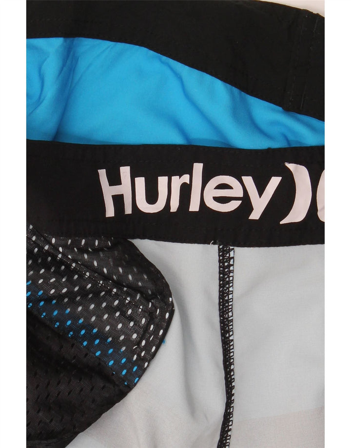 Pantaloni scurți de înot Hurley Phantom pentru bărbați, cu dungi mari, albastre