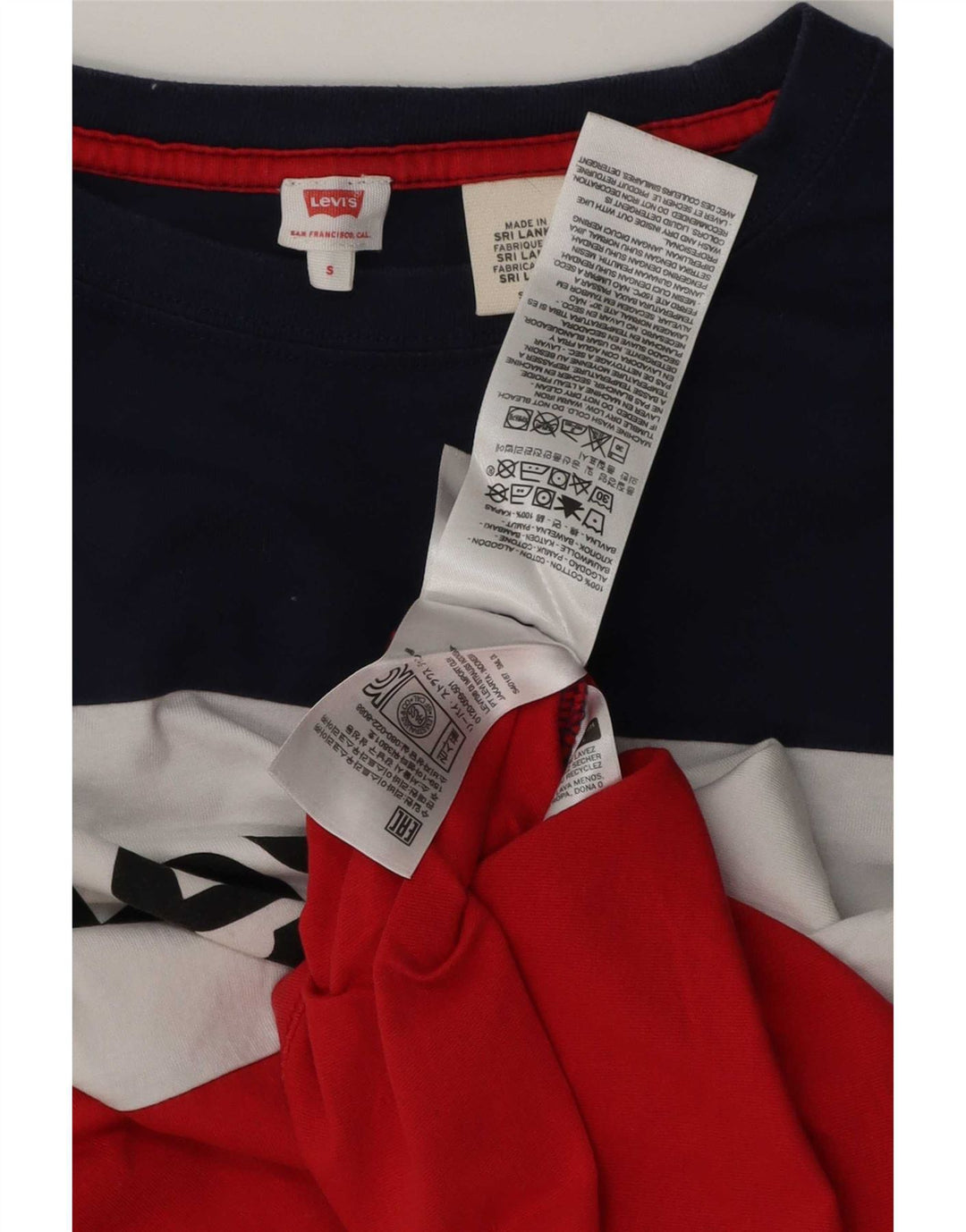 Tricou cu grafic Crop Levi's pentru femei Top UK 10 Small Multicolor