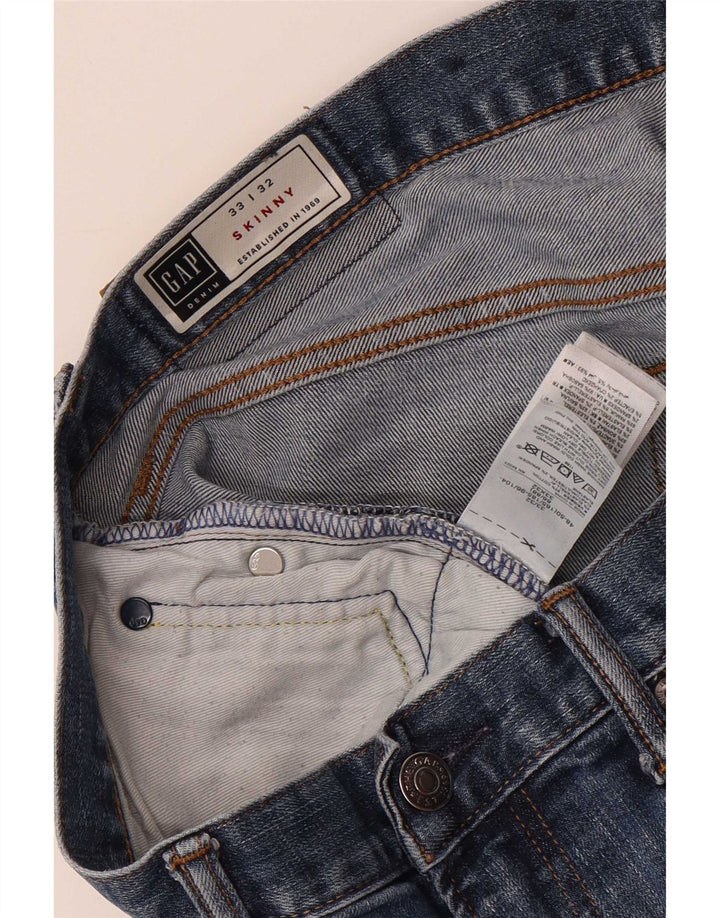 Blugi skinny pentru bărbați Gap W33 L32 Bumbac albastru