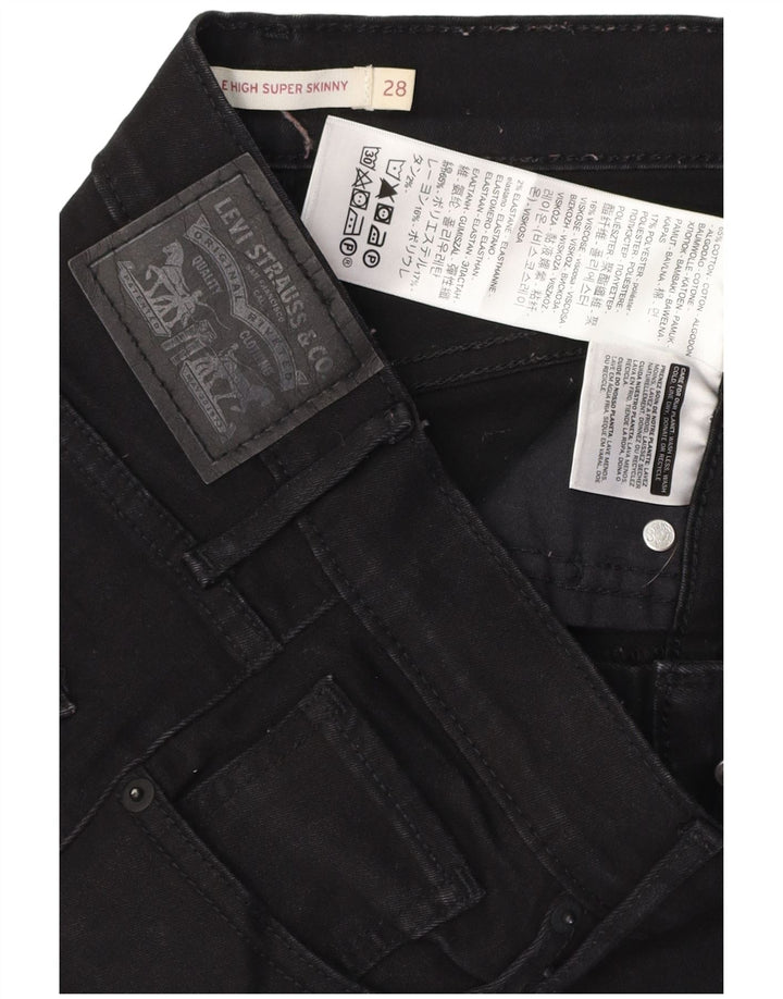 Blugi super skinny Mile High pentru femei LEVI'S W28 L29 bumbac negru