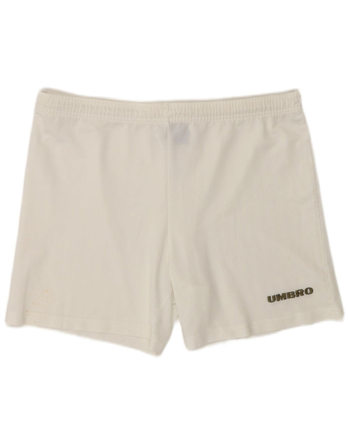 Pantaloni scurți sport Umbro pentru bărbați, mari, alb, din poliester