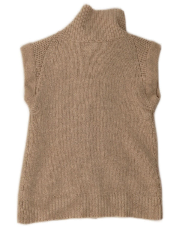 Pulover cardigan deschis fără mâneci pentru femei Gap UK 8 Bej mic
