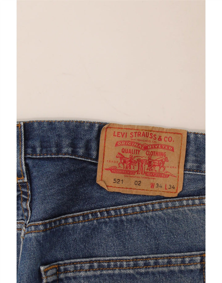 Blugi conici pentru bărbați Levi's 521 W34 L28 Bumbac albastru