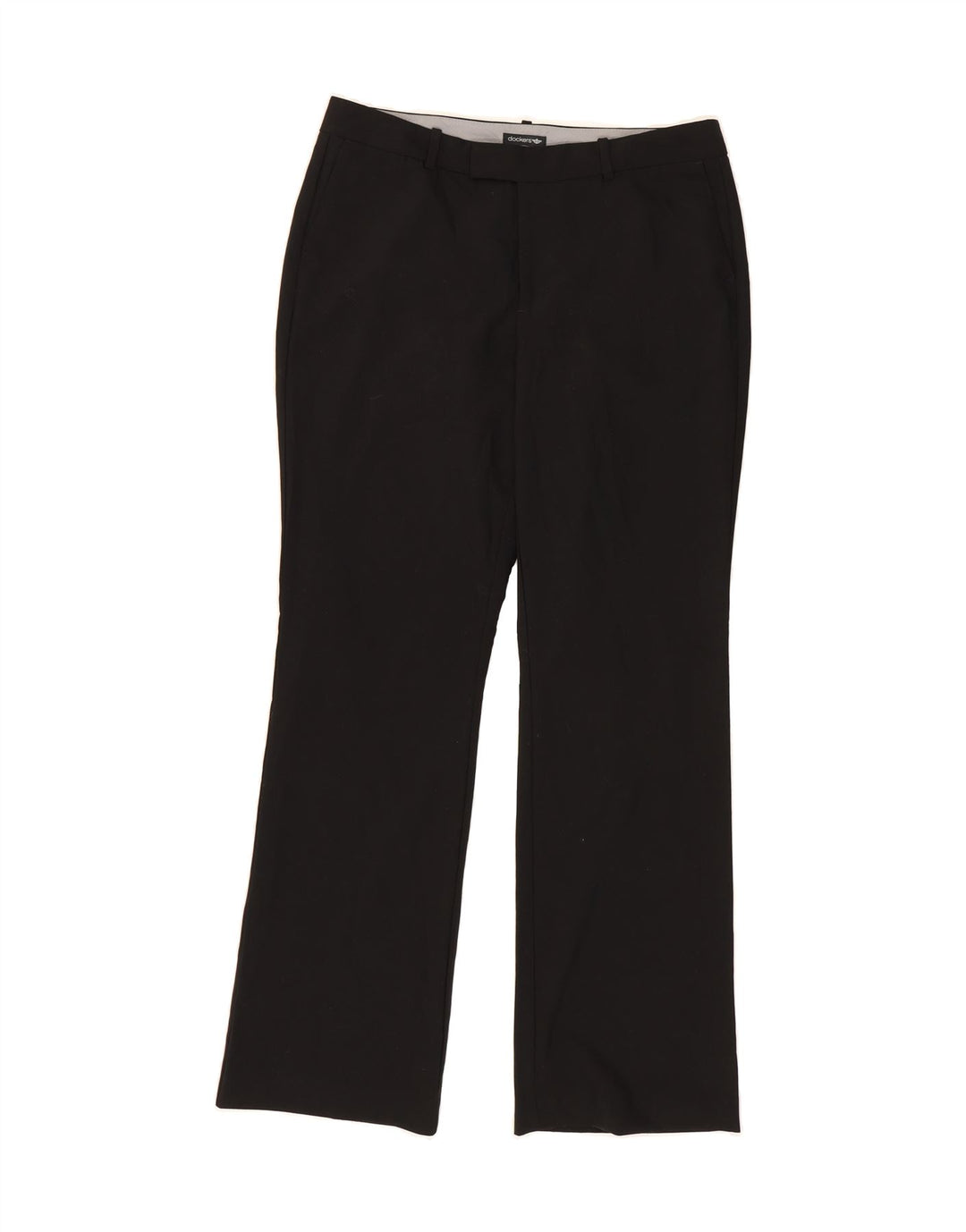 DOCKERS Womens Straight Chino Trousers US 10 Large W32 L32 Black Polyester Vintage Dockers and Second-Hand Dockers from Messina Hembry 