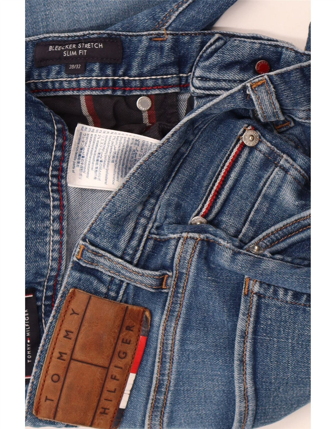 Blugi Tommy Hilfiger pentru femei Bleecker Slim W28 L32 Bumbac albastru