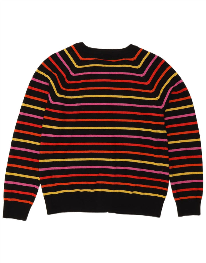 Pulover cardigan pentru femei Benetton UK 14 Medium, multicolore, cu dungi